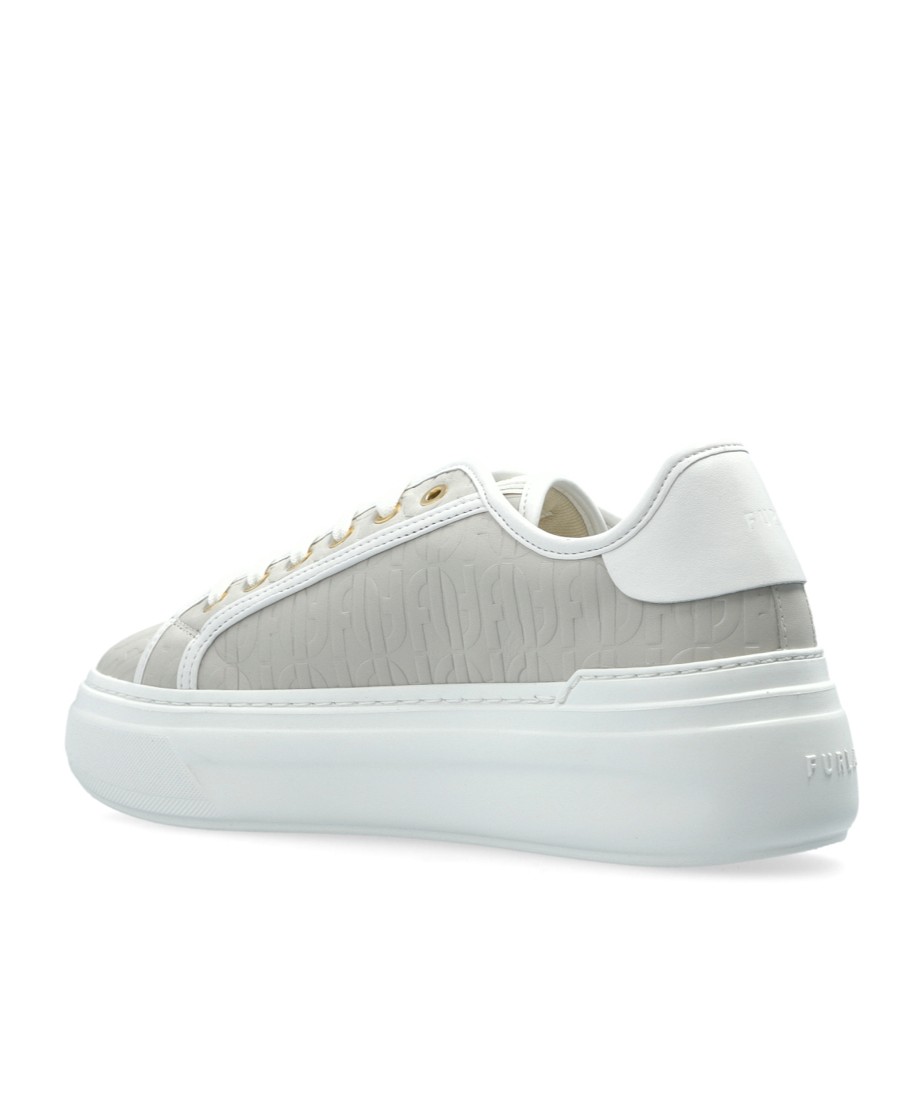 FURLA FURLA LOGO EMBOSSED LACE-UP SHOES