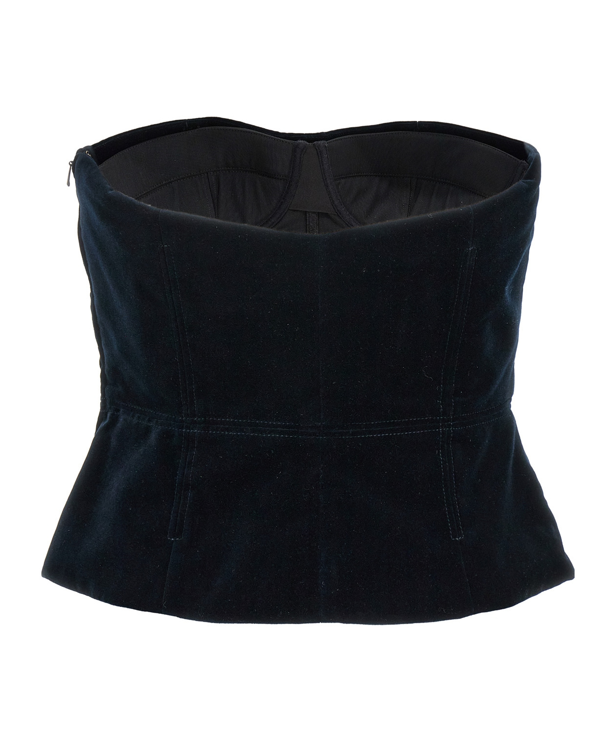 Tom Ford Velvet Strapless Top Fitted Silhouette In Black