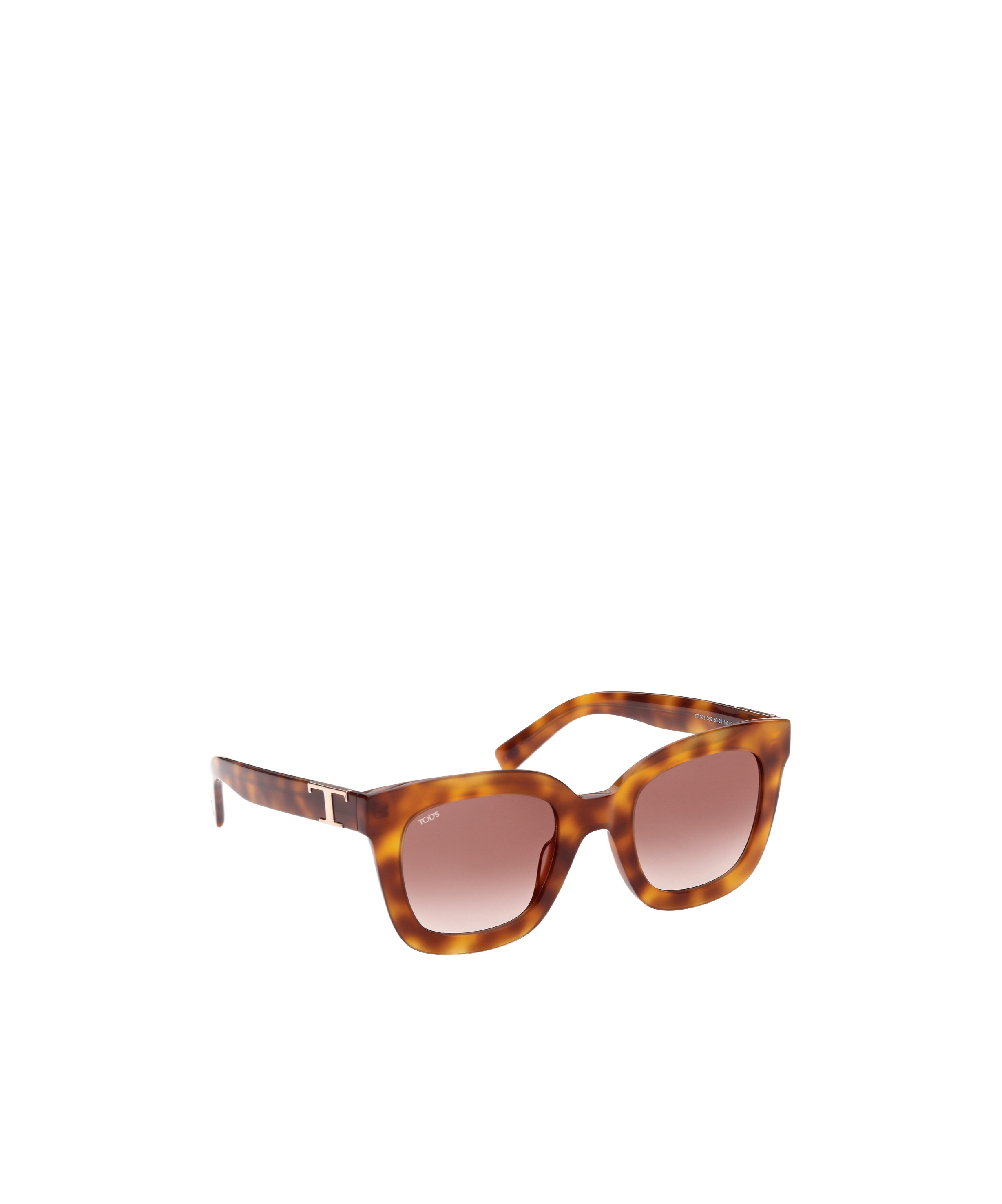 Shop Tod's Geometric Frame Sunglasses In Brown