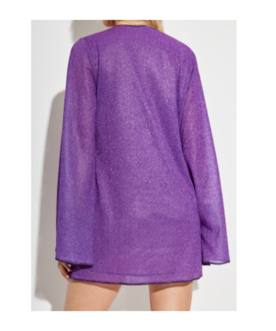 Oseree Wide Sleeve Dress In Purple