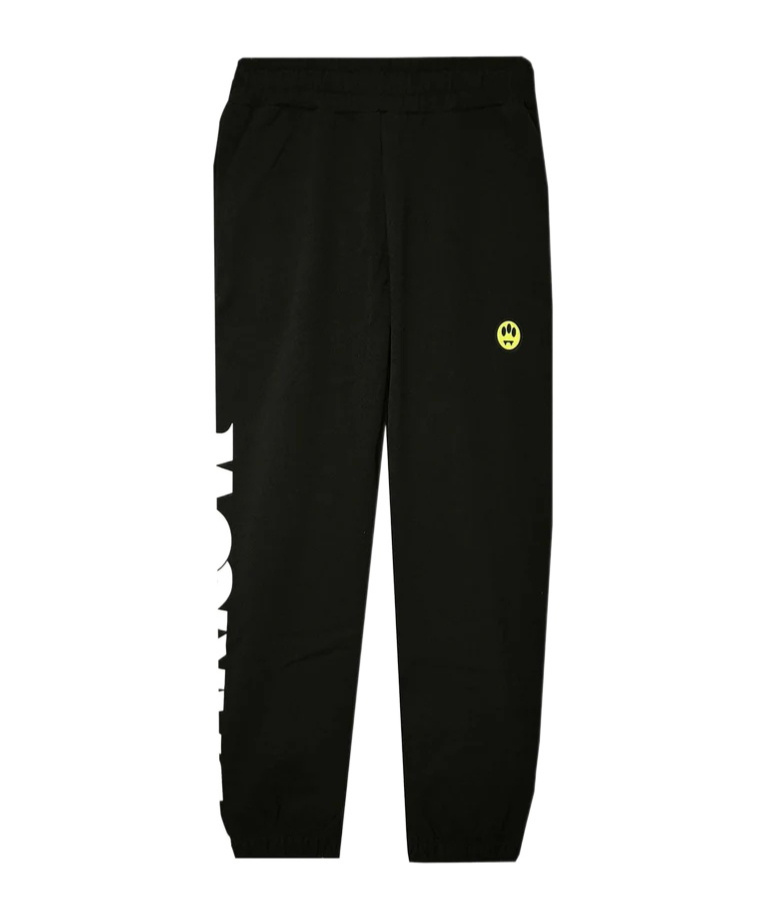 Barrow Smiley Face Sweatpants In Black