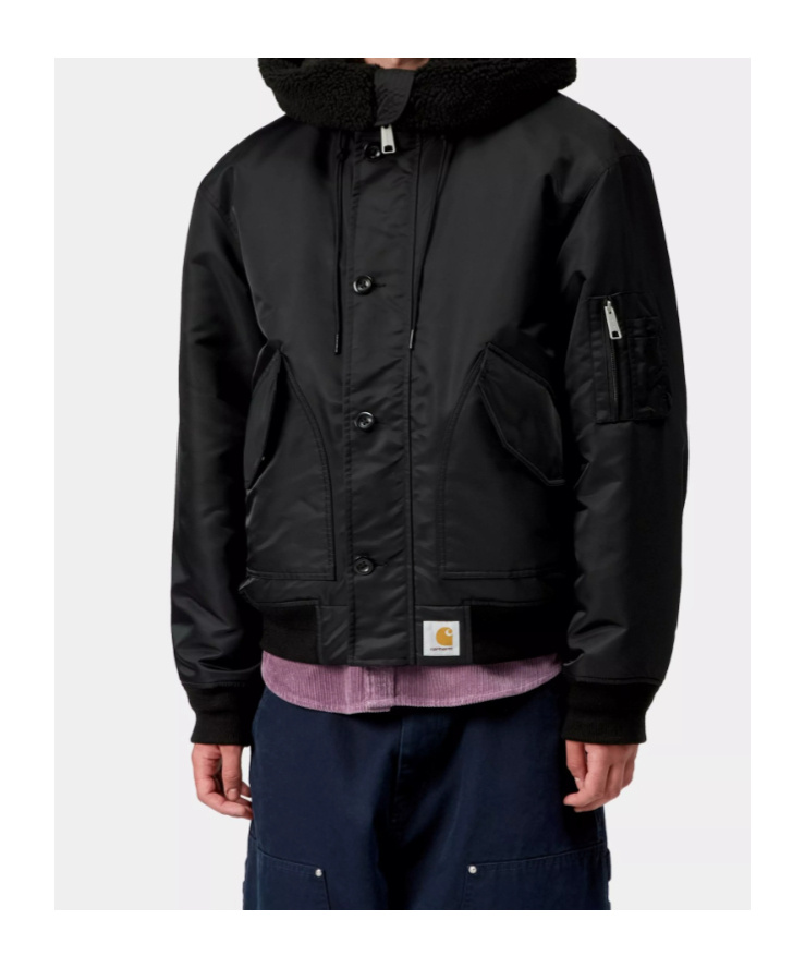 Carhartt Oltera Hooded Jacket In Black