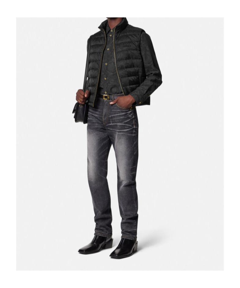 Versace Barocco Jacquard Puffer Vest