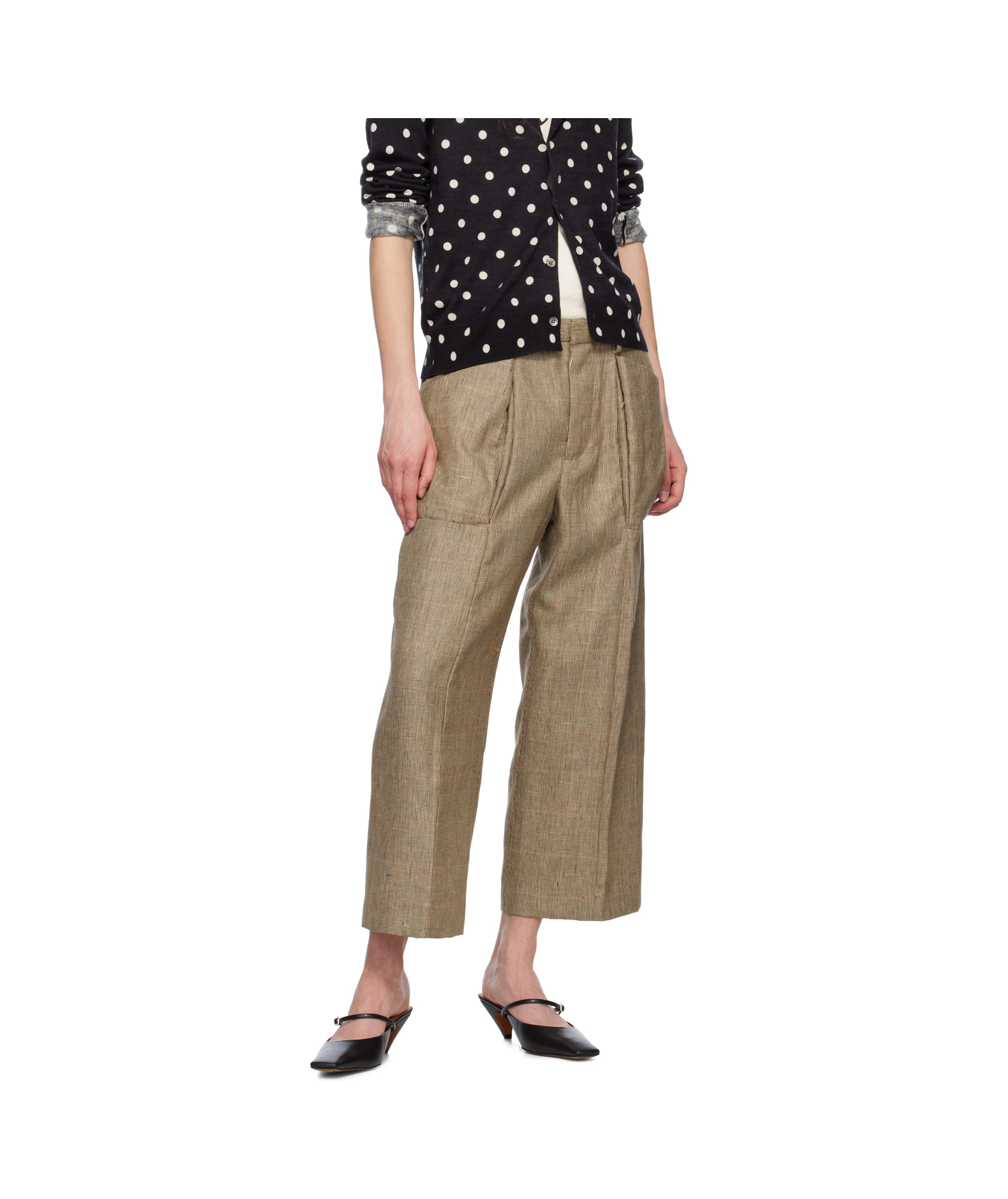 R13 Belt Loop Casual Pants In Brown