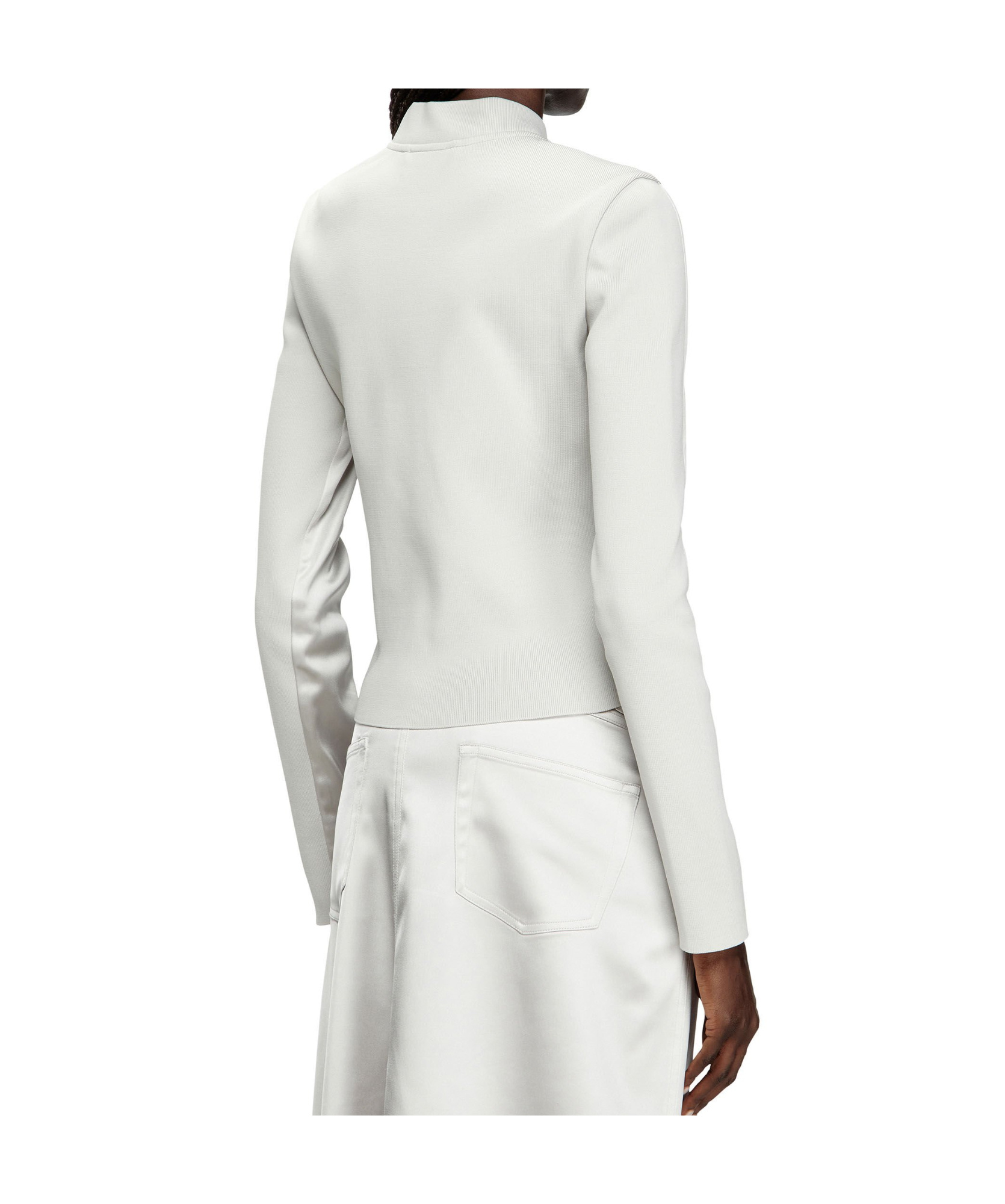 Diesel Rib-knit And Stretch Jacket In White