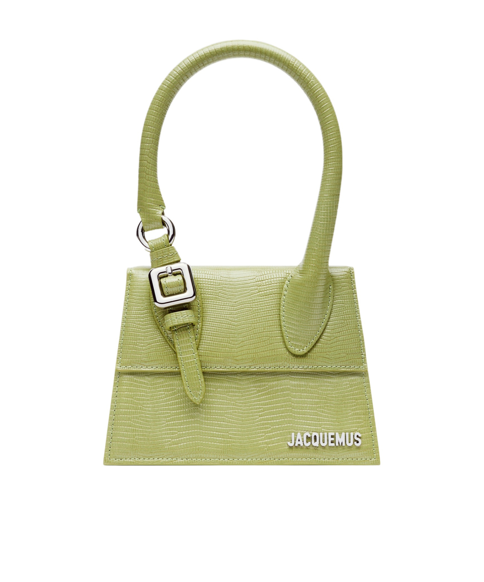 Jacquemus Le Chiquito Moyen Boucle Top Handle Bag In Green