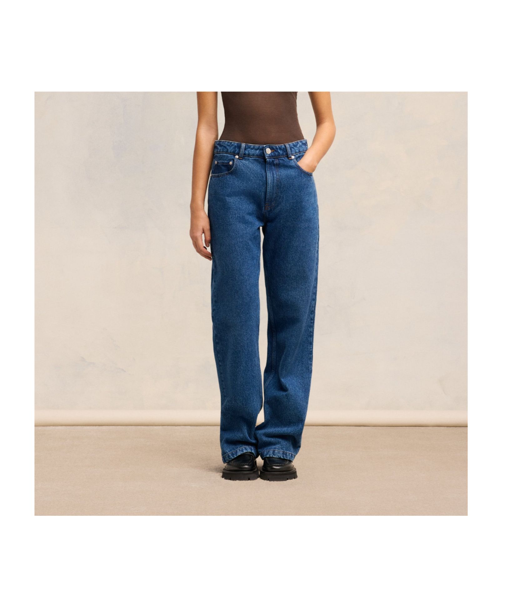 Ami Alexandre Mattiussi Ami Paris Straight-leg Slim Fit Jeans In Blue