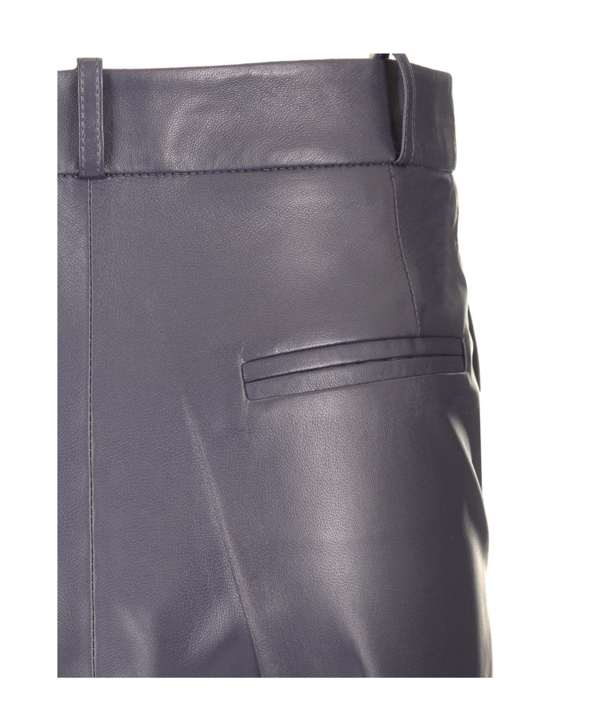 Arma Leather June Wide Leg Trouser In Black