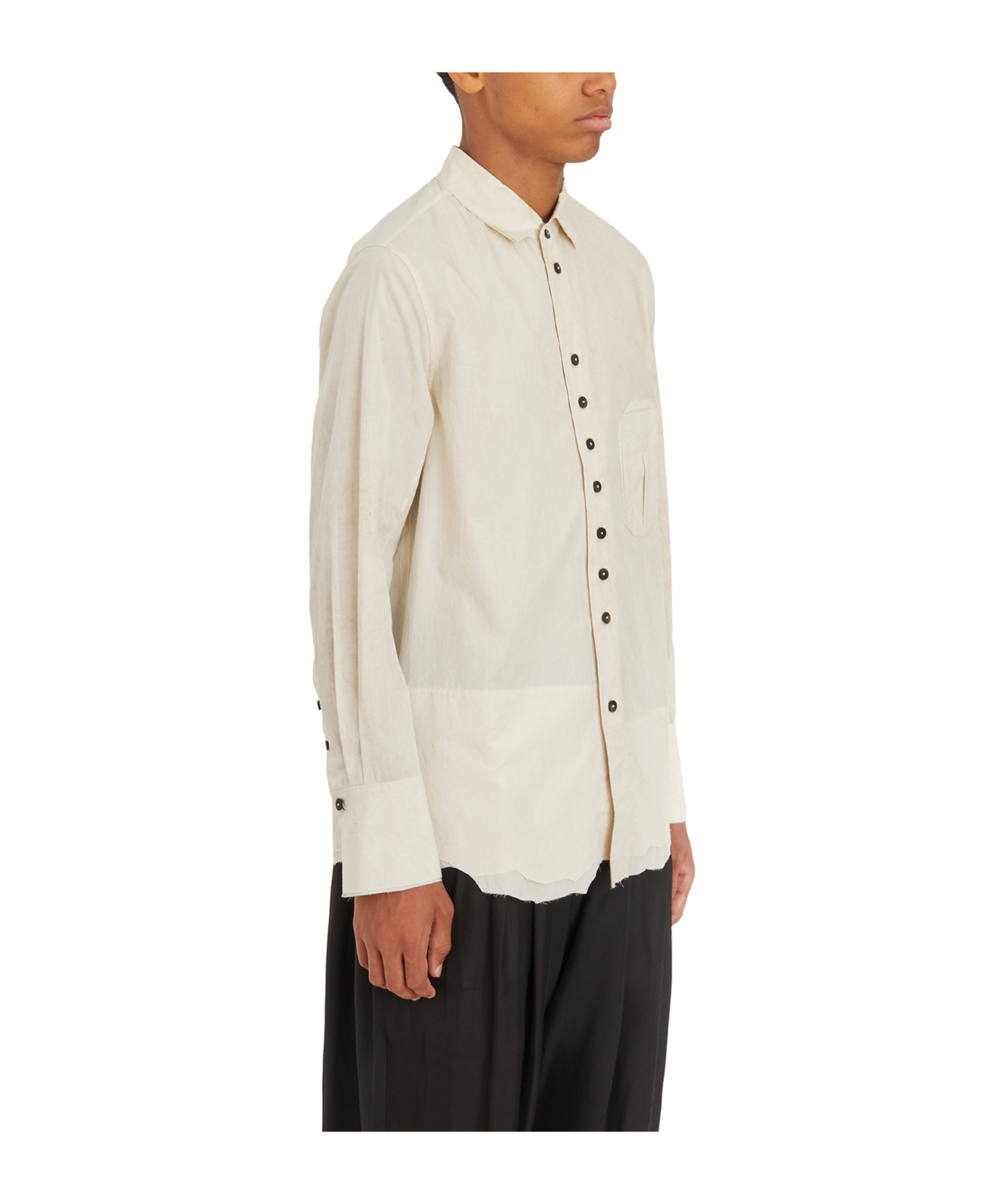 Ziggy Chen Long-sleeved Shirt In White