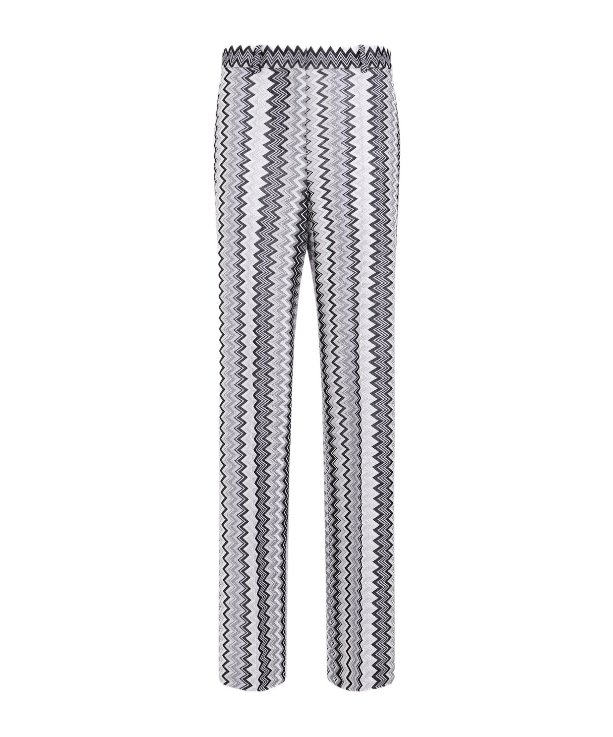 Missoni Zigzag High-waisted Trousers In Gray