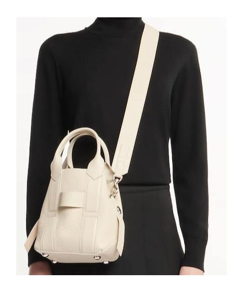 Shop Hogan Script Leather Tote Bag In Nude