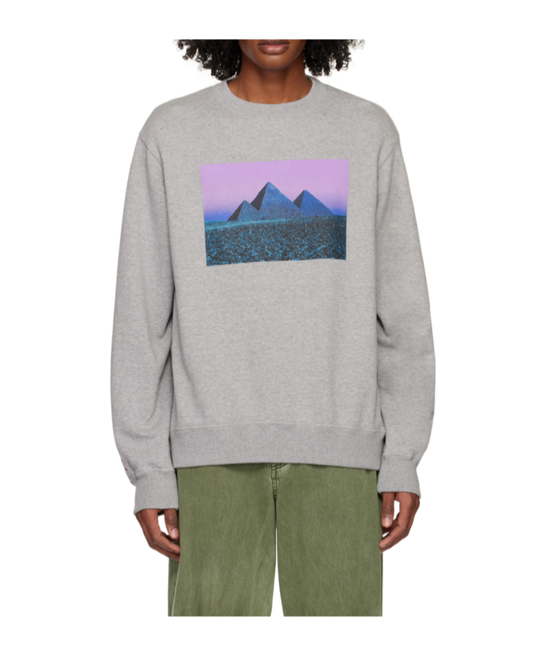 Undercover Rib Round-neck Sweater In Gray