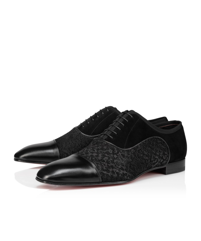 CHRISTIAN LOUBOUTIN ROUND HEAD LACING BUSINESS CASUAL SHOES