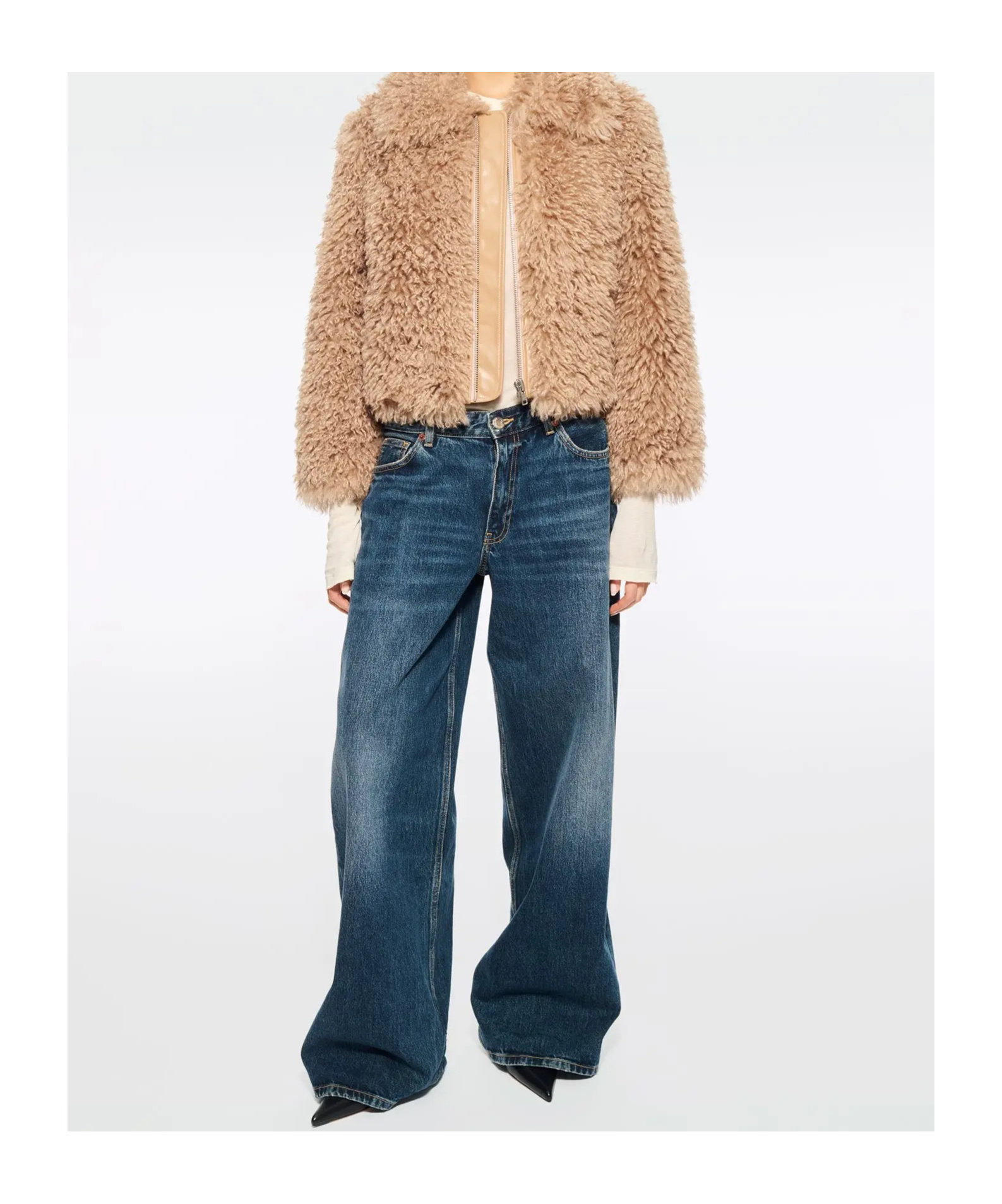 Stand Studio Zaylee Zip-up Blazer In Brown