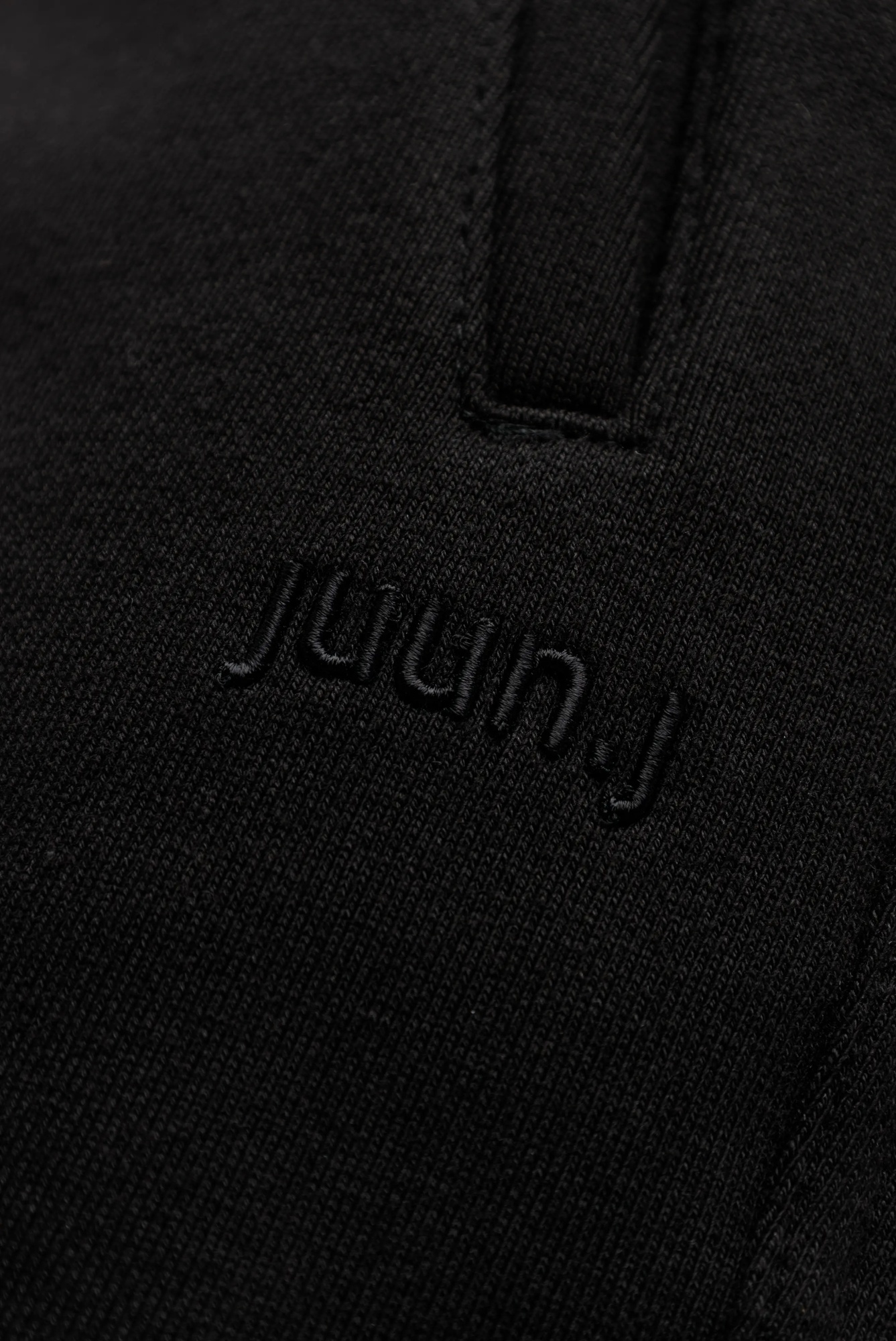 Juunj Elastic Waist Casual Pants In Black