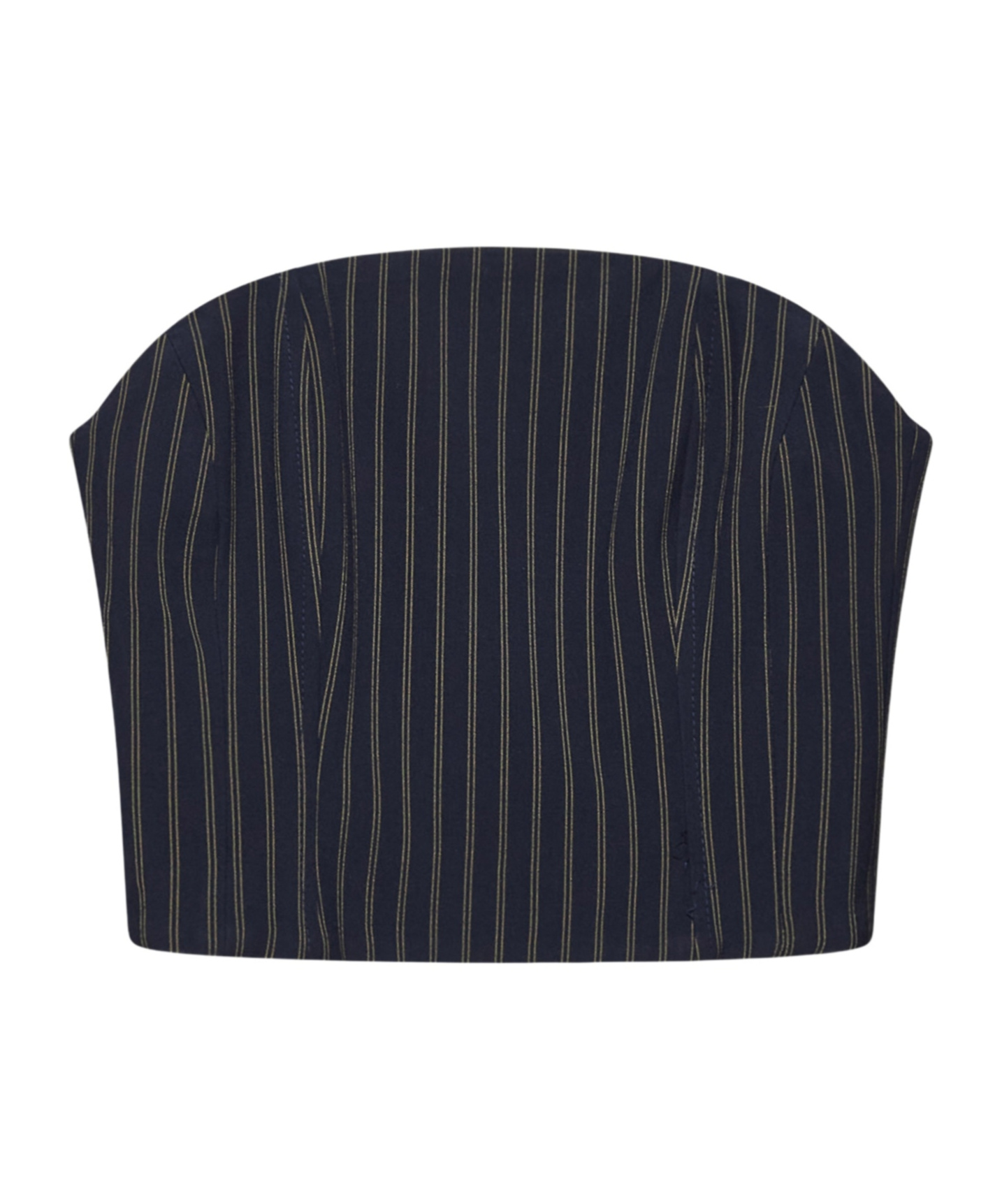 Kaos Striped Pattern Tube Top In Black