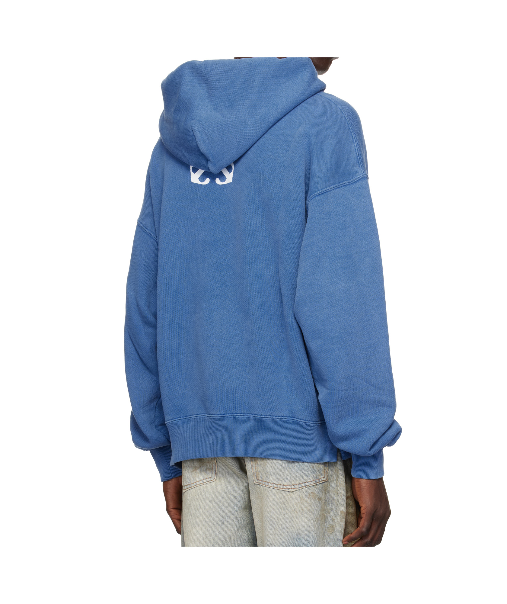 OFF-WHITE LONG-SLEEVED HOODED HOODIE