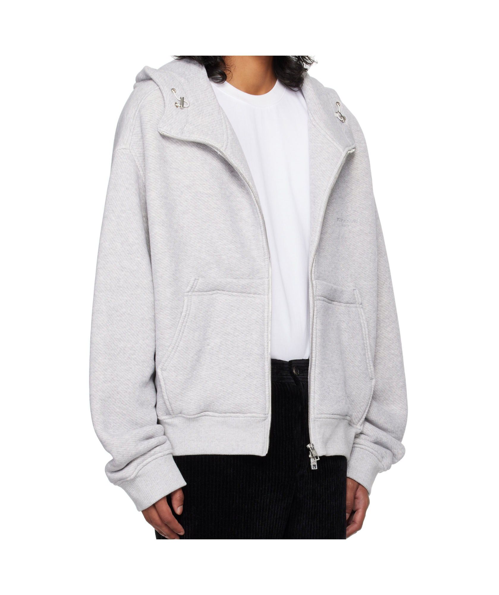 Wooyoungmi Long-sleeved Hooded Hoodie In White