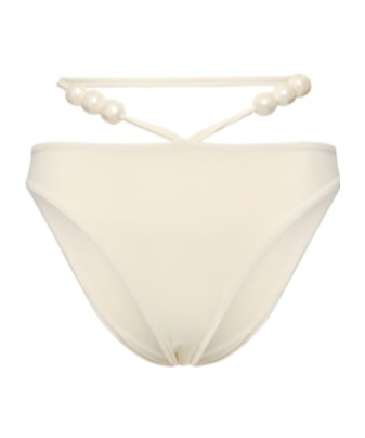Magda Butrym Pearl-detailing Bikini Bottoms In Nude