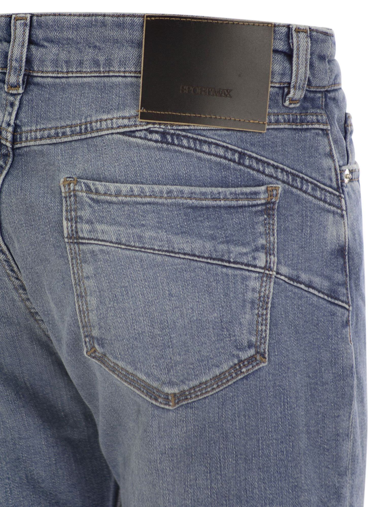 Sportmax Denim Pants In Gray