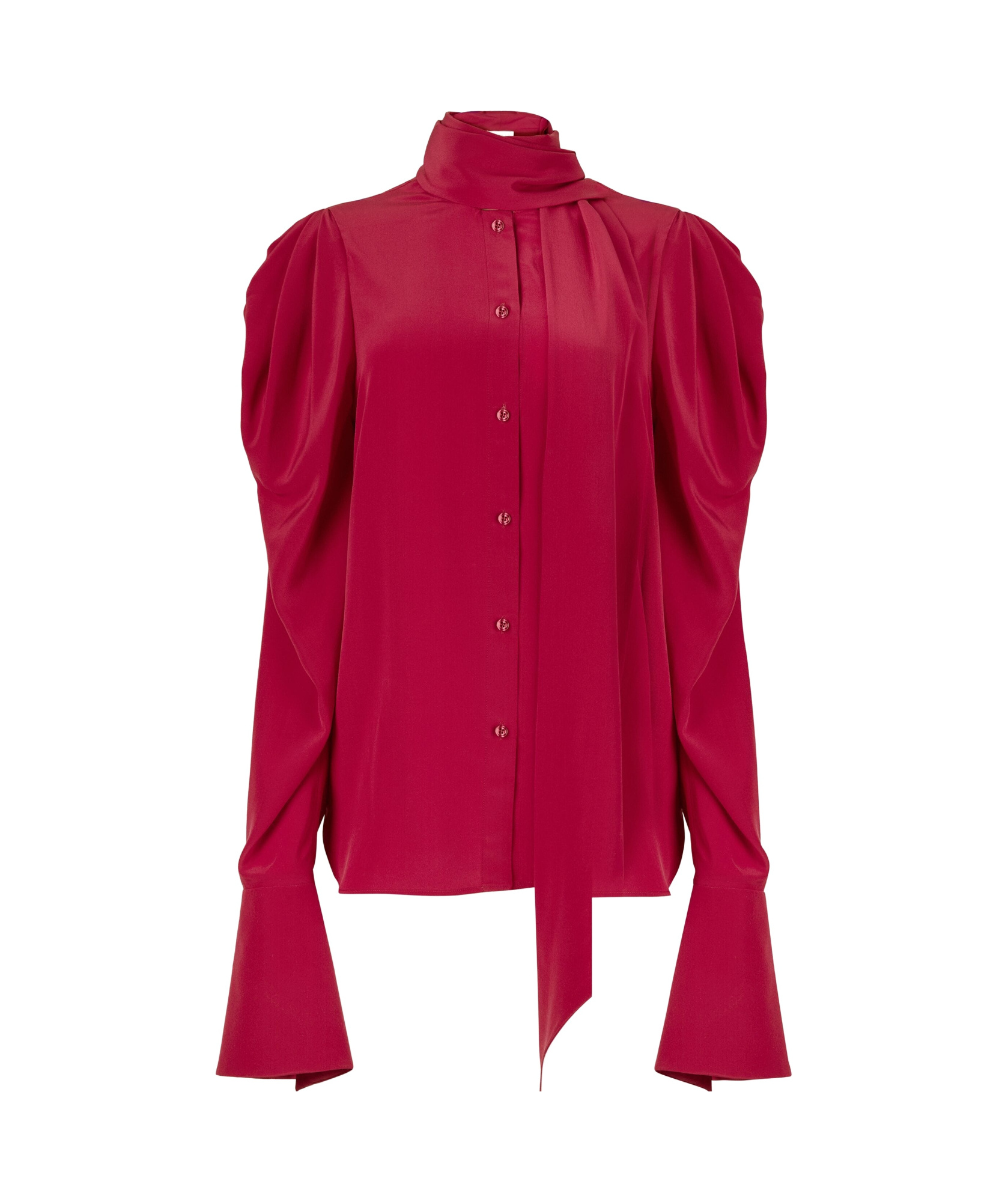Nina Ricci Pussy-bow Shirt In Red