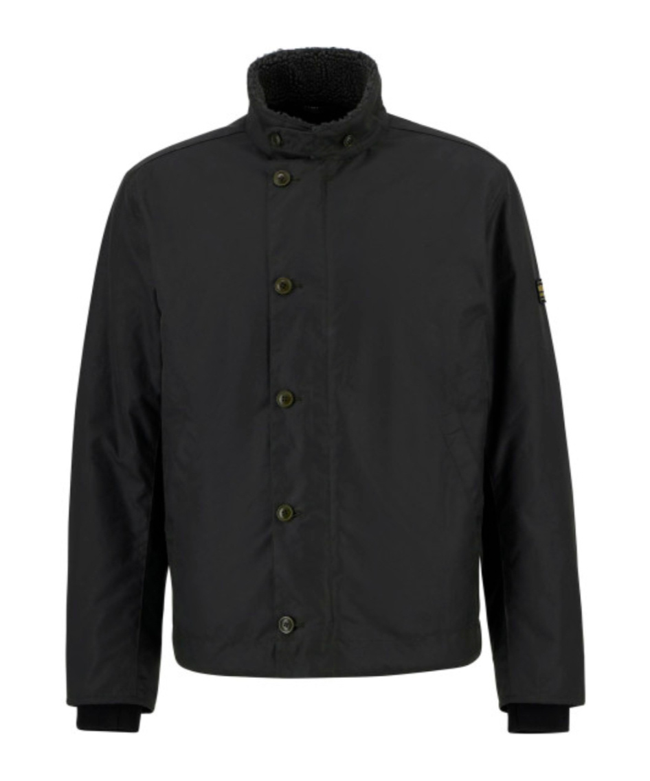 Barbour Mayburn Waxed Jacket In Black