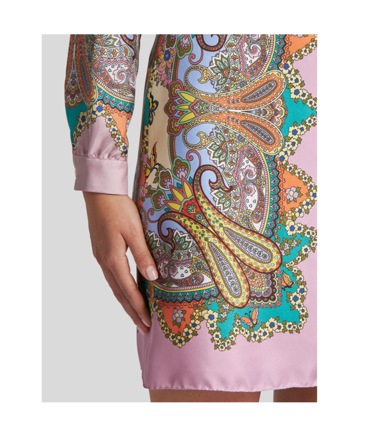 Etro Silk Twill Mini Skirt