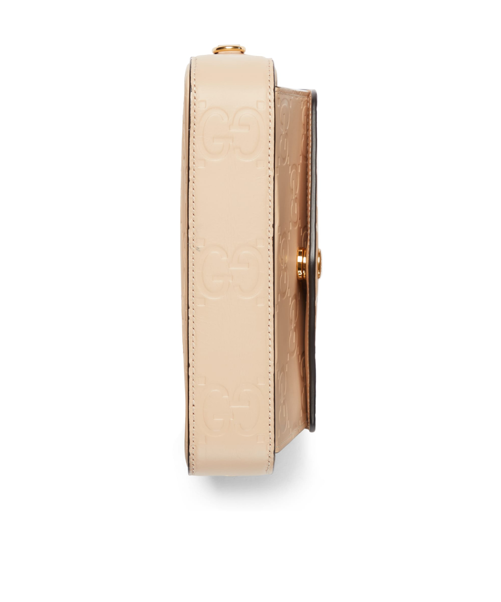 Gucci Mini Gg Leather Shoulder Bag In Nude