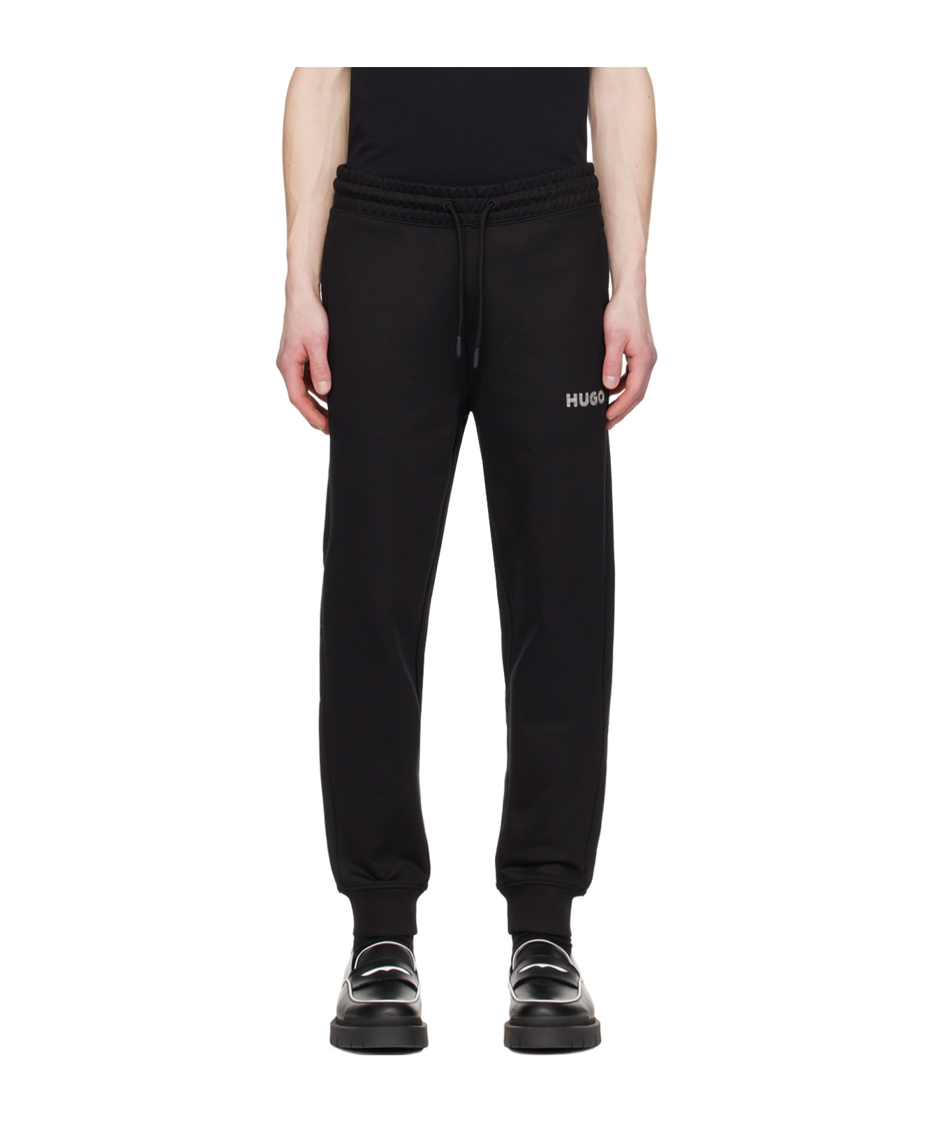 Hugo Boss Drochers Cotton Track Pants In Black