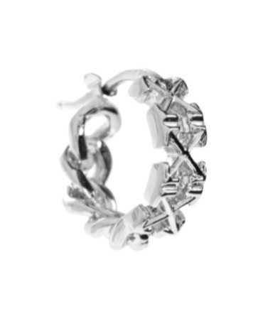Off-white Arrows-motif Hoop Earring In Metallic