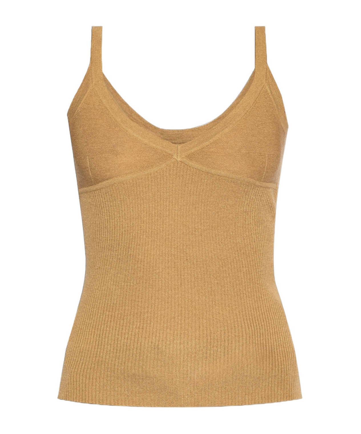 Max Mara Gallura Silk-blend V-neck Top In Nude