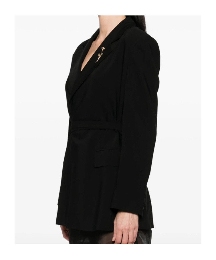 Shop Marella Long-sleeved Suit Jacket In Black