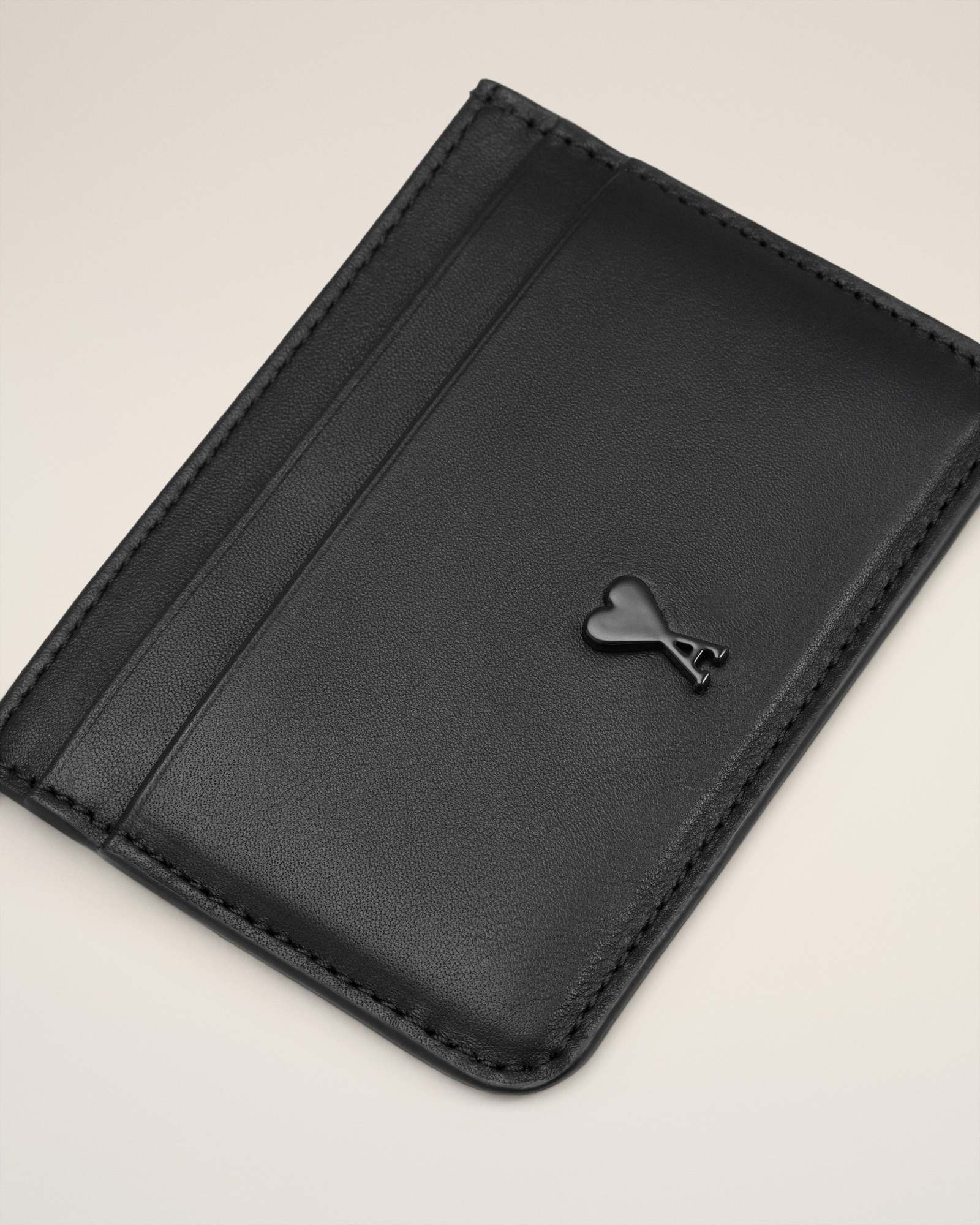 Ami Alexandre Mattiussi Logo Card Holder In Black