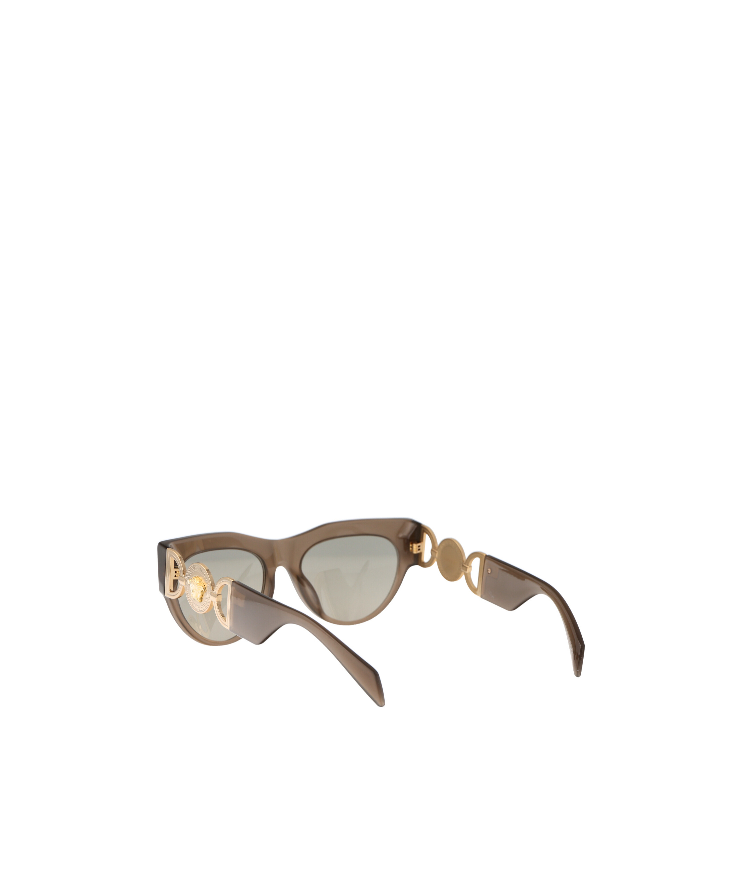 Versace Eyewear Round Frame Sunglasses In Nude
