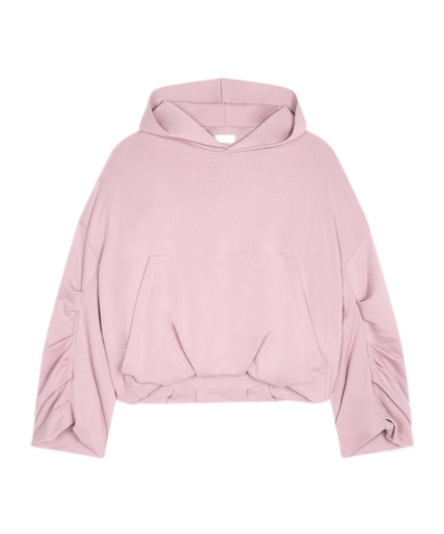 Dries Van Noten Oversized Draped Hooded Sweatshirt In Pink