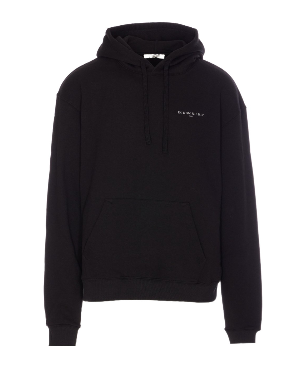 Ih Nom Uh Nit Relaxed Fit Black Hoodie With Graphic Design In Black