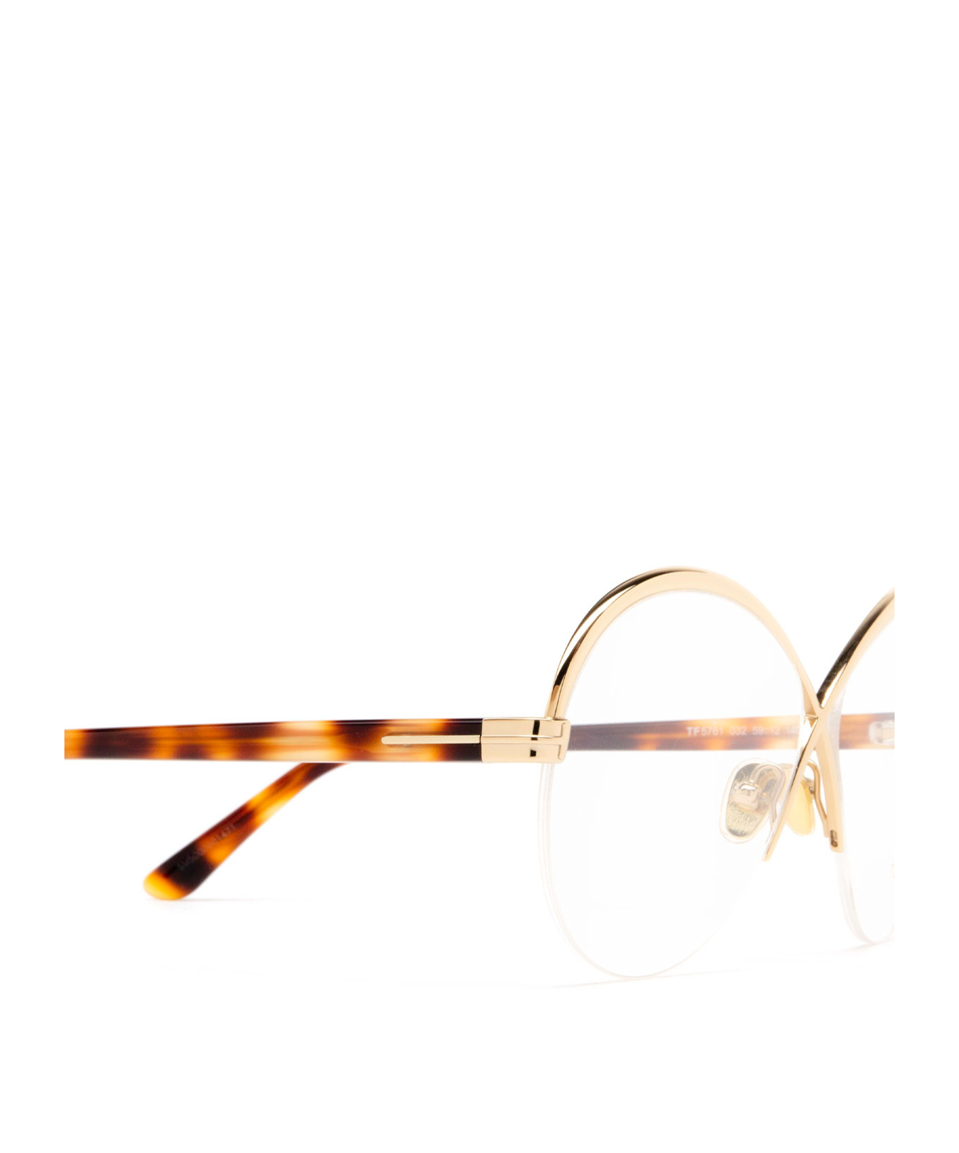 Tom Ford Polished-effect Round-frame Glasses In White
