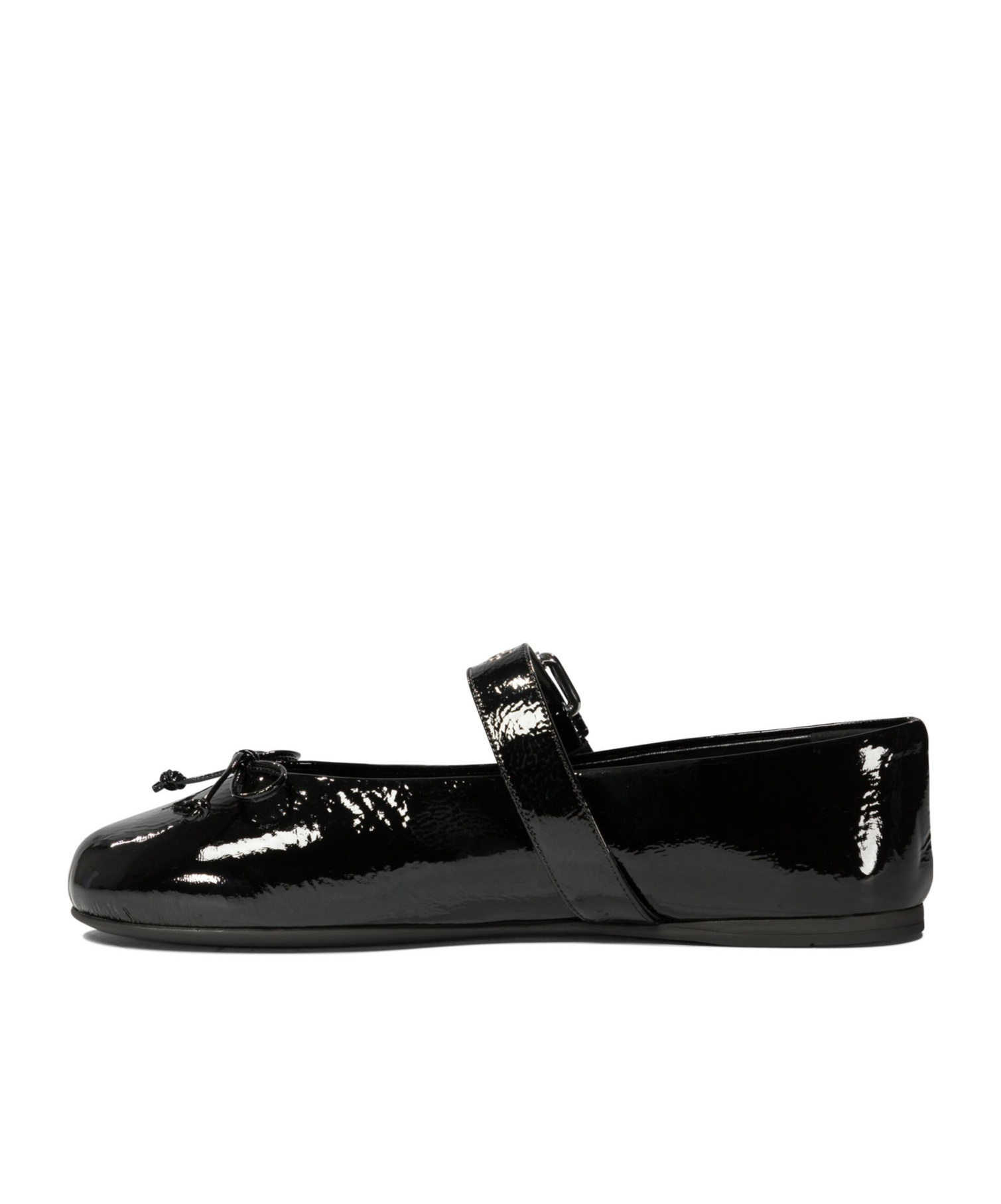 Shop Miu Miu Naplak Ballerinas In Black