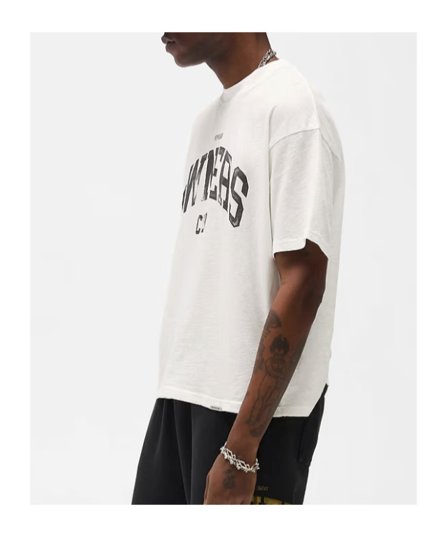 Represent Mens Flat White Big Owners Club Crewneck Cotton T-shirt Xxl In White