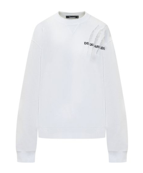 Shop Dsquared2 Horror Scratch Sweatshirt In White