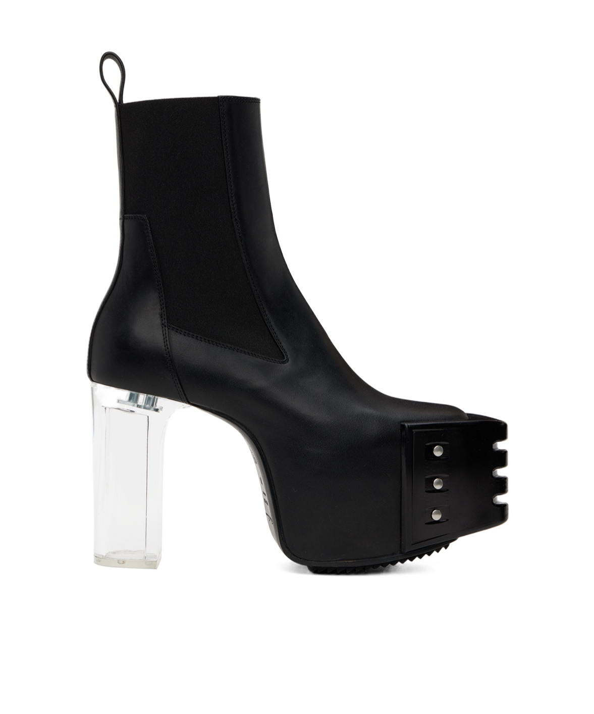 Rick Owens Grilled Platforms 45 High-heeled Boots In Black