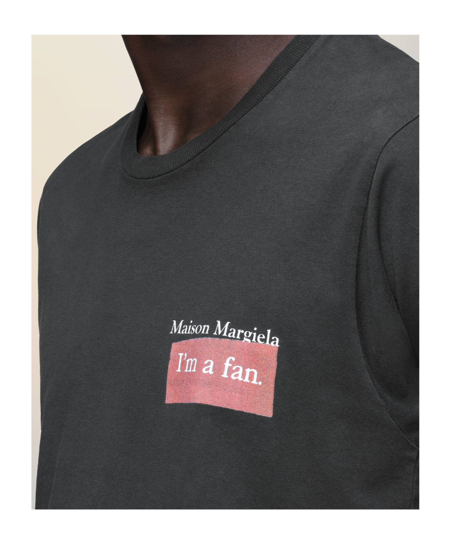 Maison Margiela Charcoal Brand-print Crewneck Cotton-jersey T-shirt In Blue