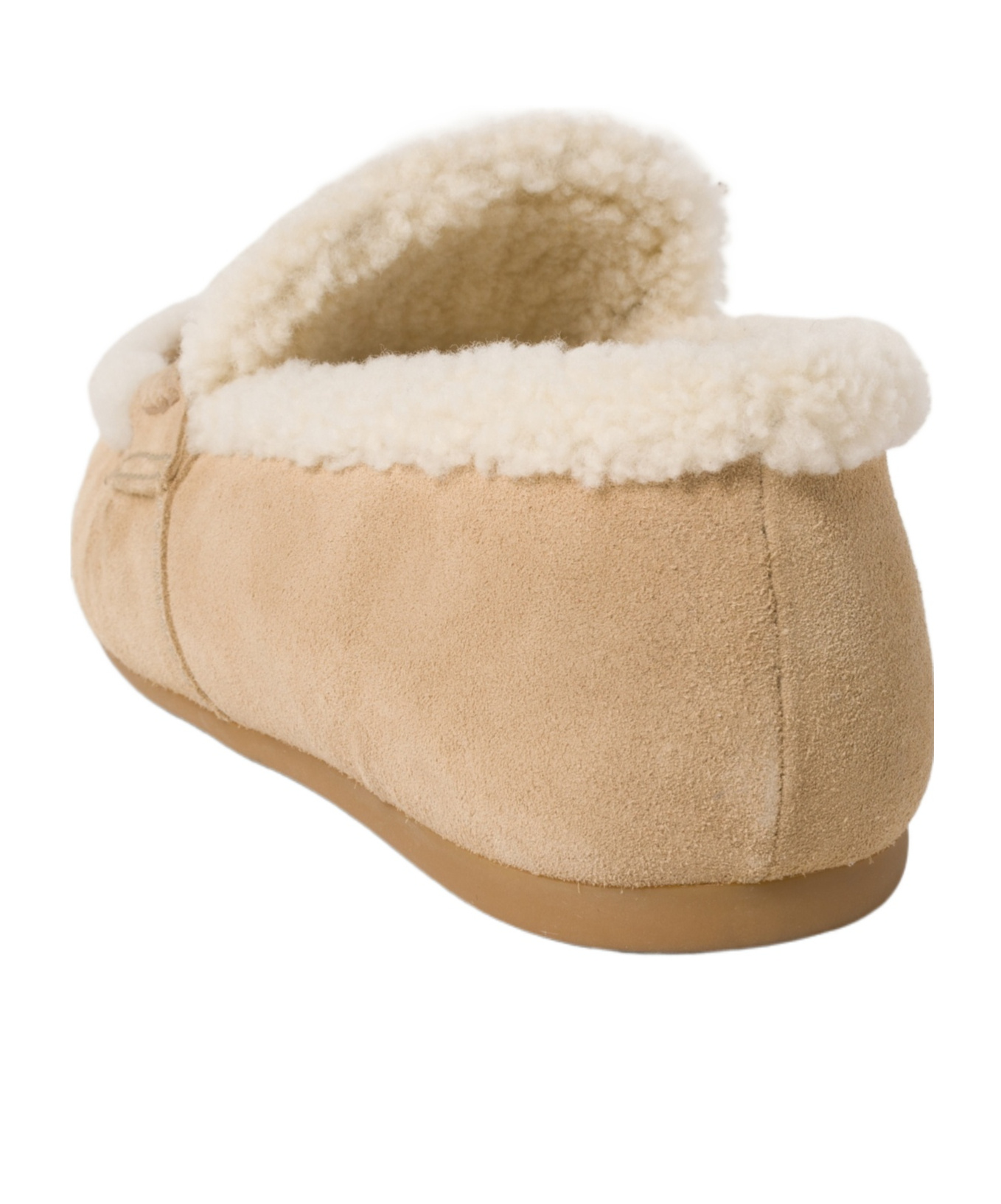 Miu Miu Shearling-lined Suede Driving Shoes In Brown