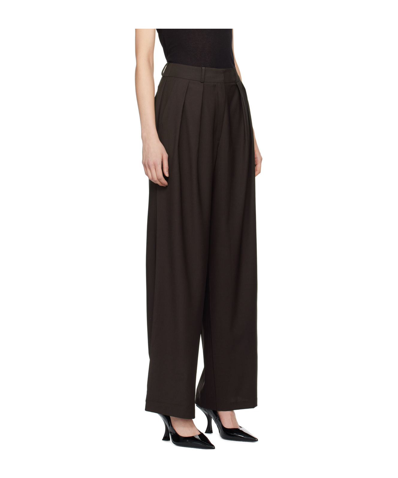 THE FRANKIE SHOP RIPLEY PLEATED TAILORED TROUSERS