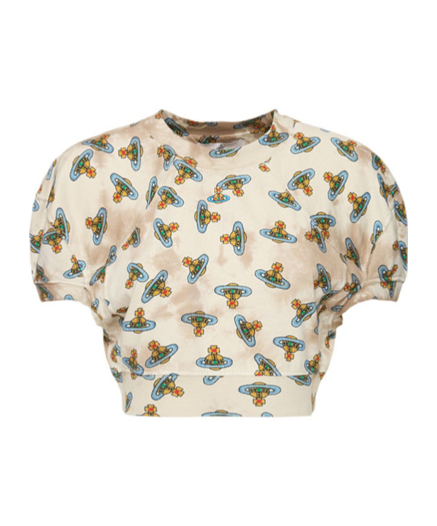 Vivienne Westwood Cropped Cotton Jersey Football T-shirt