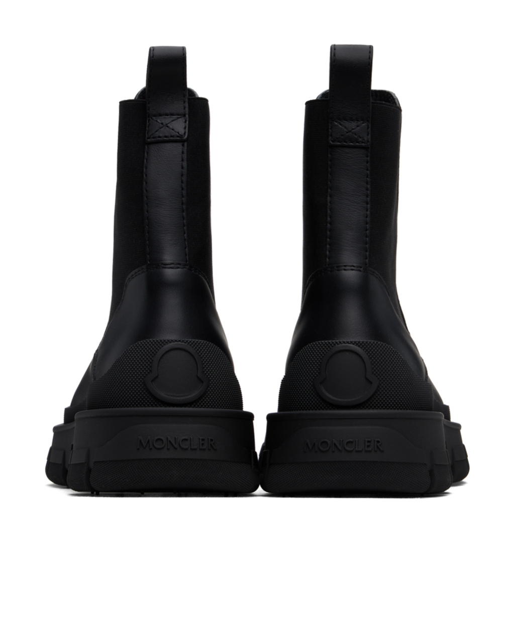 MONCLER HEVEA CHELSEA LEATHER BOOTS