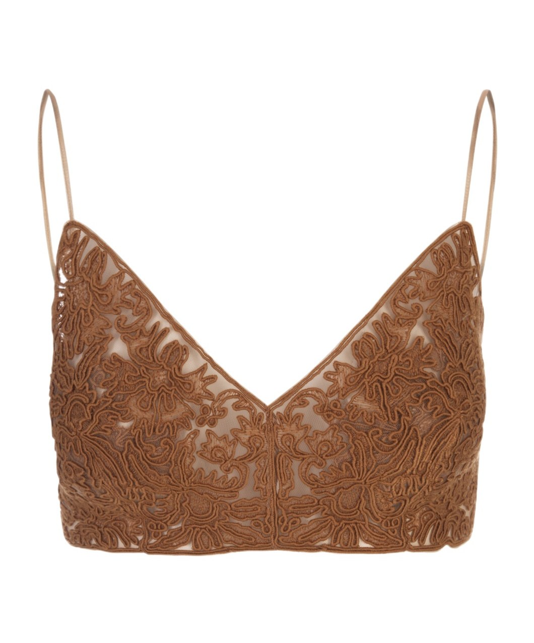 Ermanno Scervino V-neck Embroidered Cropped Top