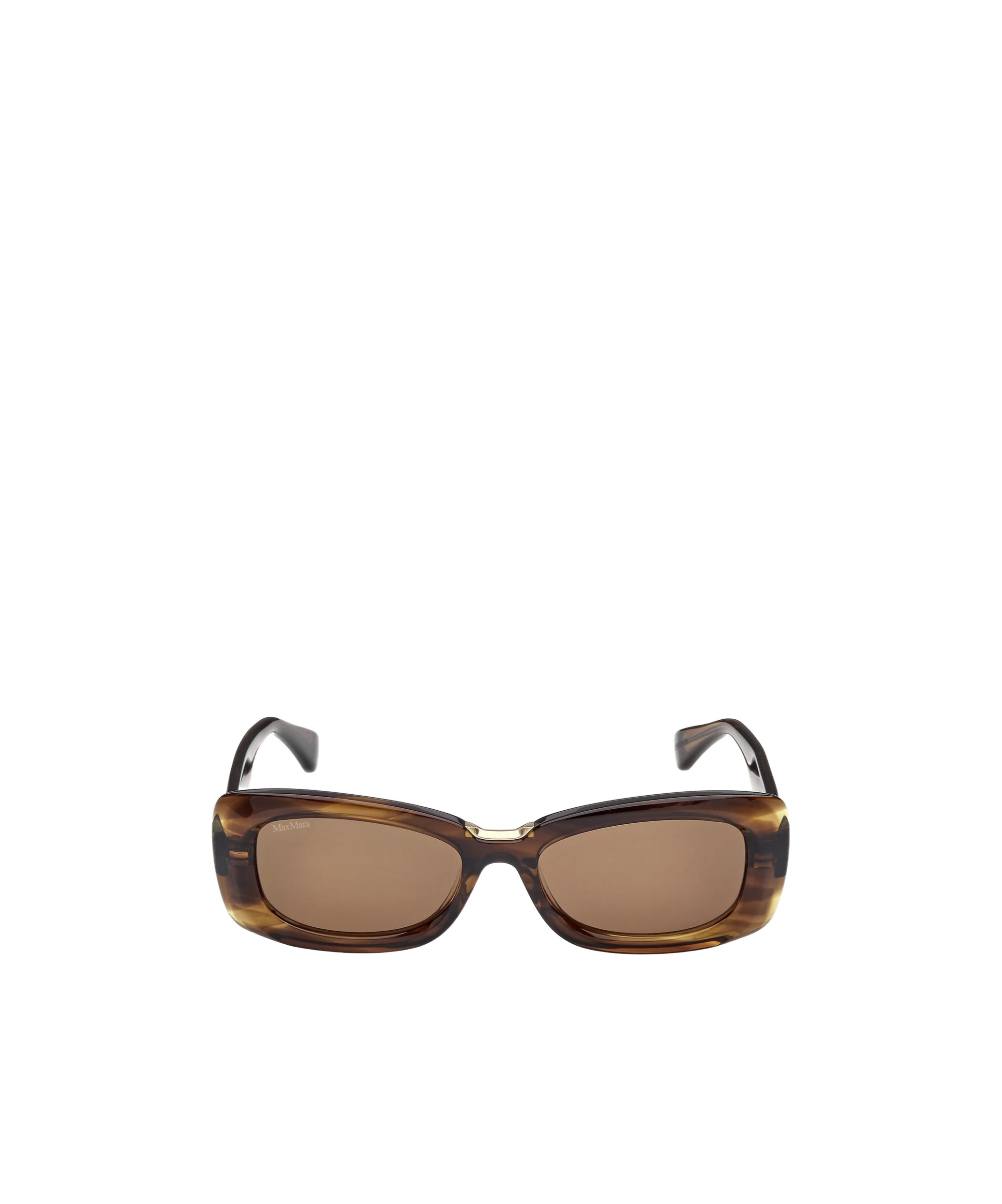 Max Mara Rectangular Frame Sunglasses In Brown