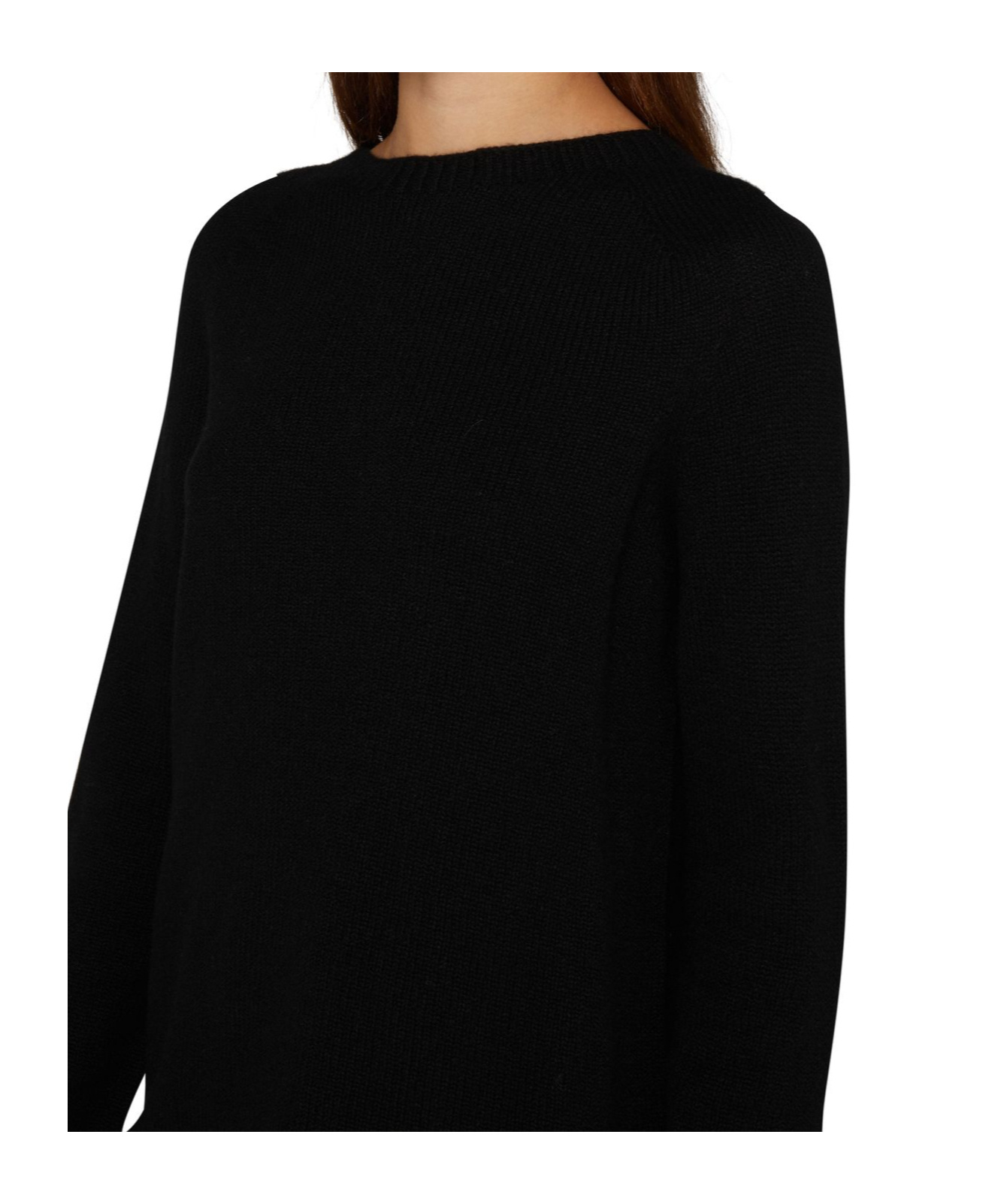 Max Mara Long-sleeved Sweater In Black