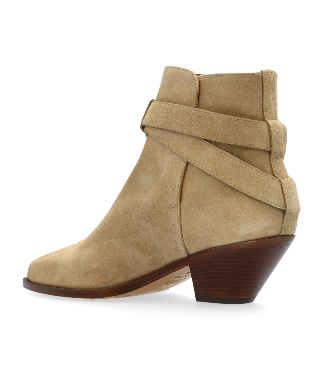Isabel Marant Pointed Toe Ankle Boots With Buckle Detail In Green
